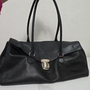 BLACK LEATHER BAG EASY STYLE